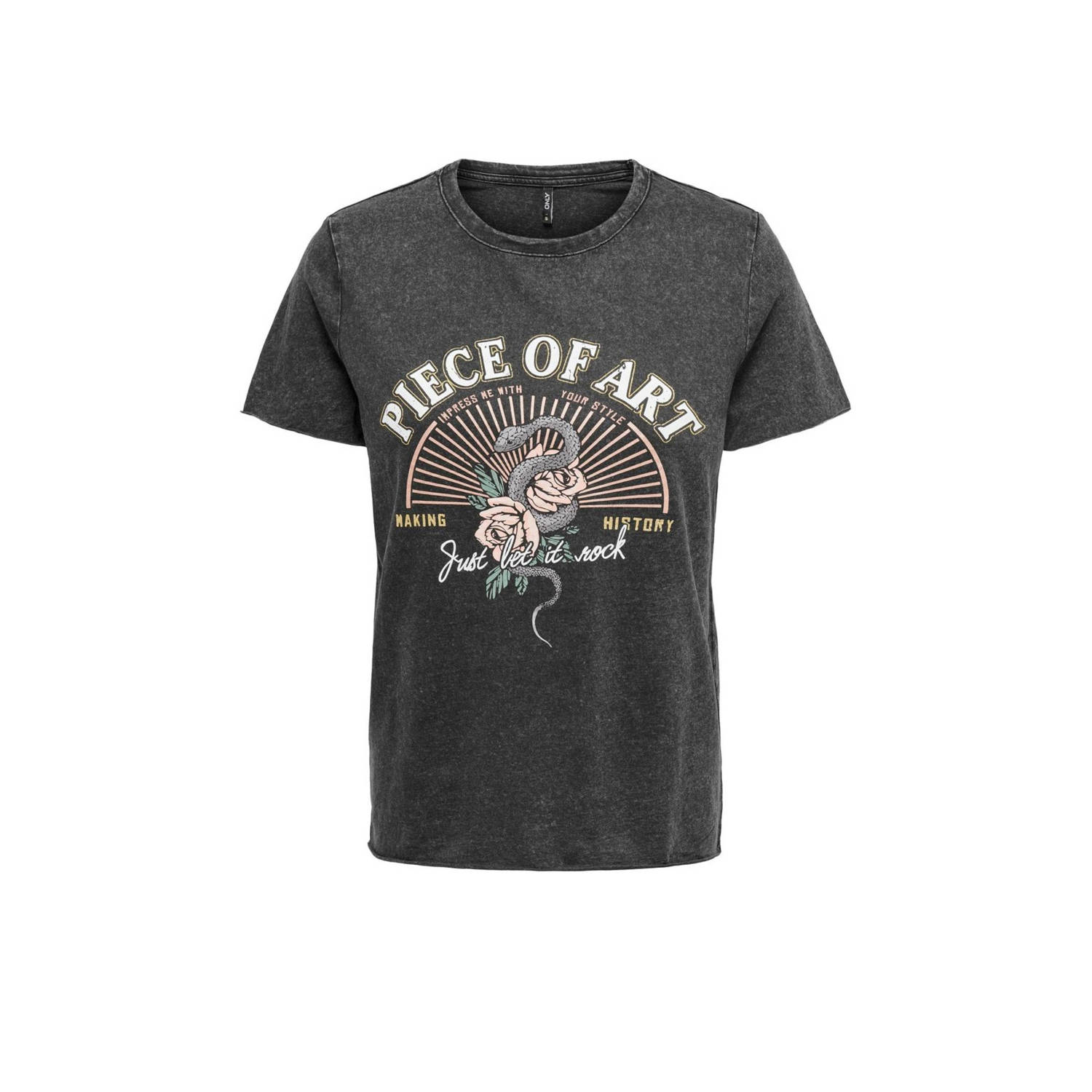 ONLY T-shirt ONLLUCY met printopdruk