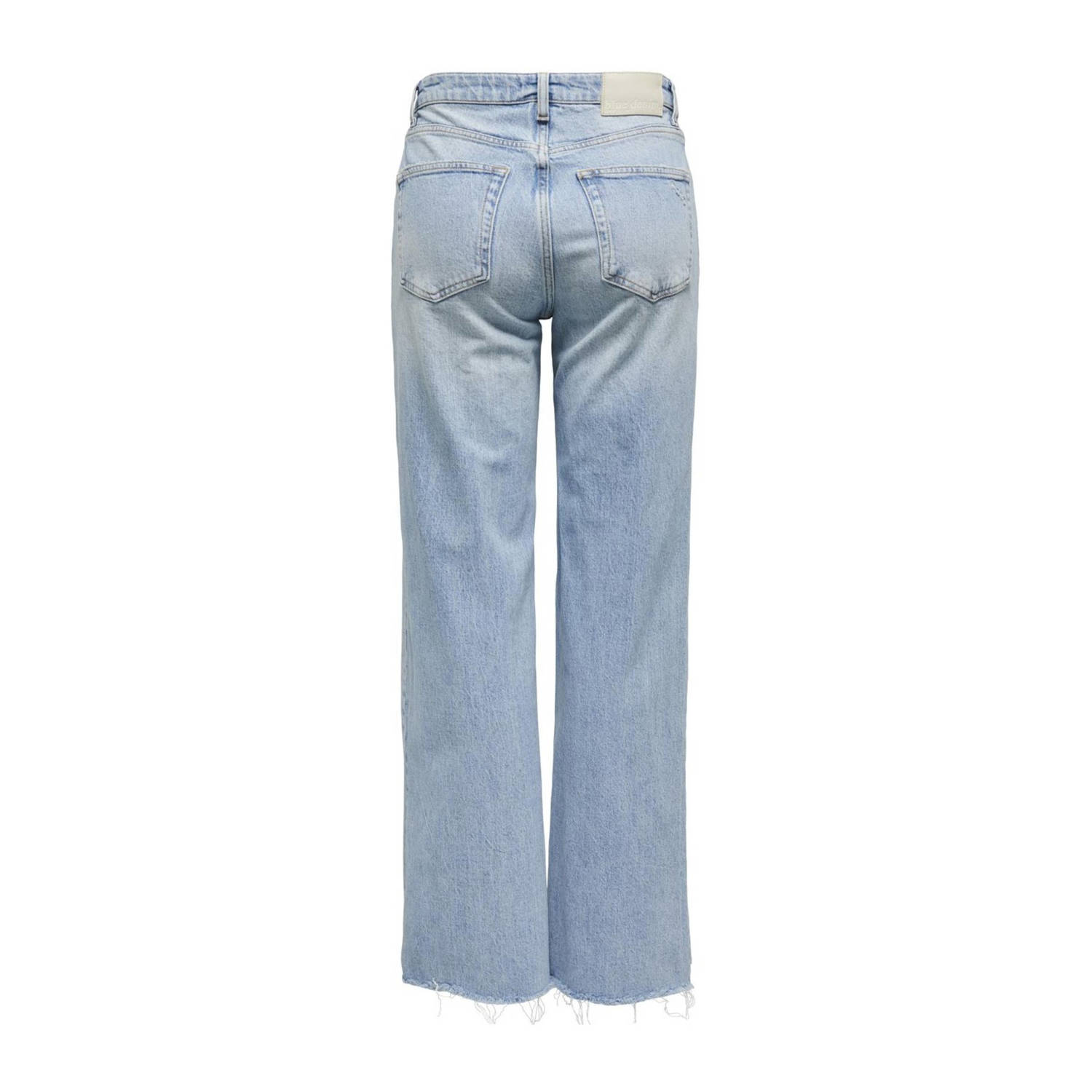 ONLY high waist wide leg jeans ONLJUICY light blue denim