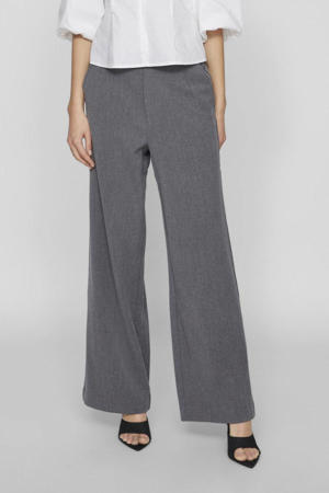high waist wide leg broek VIVARONE grijs