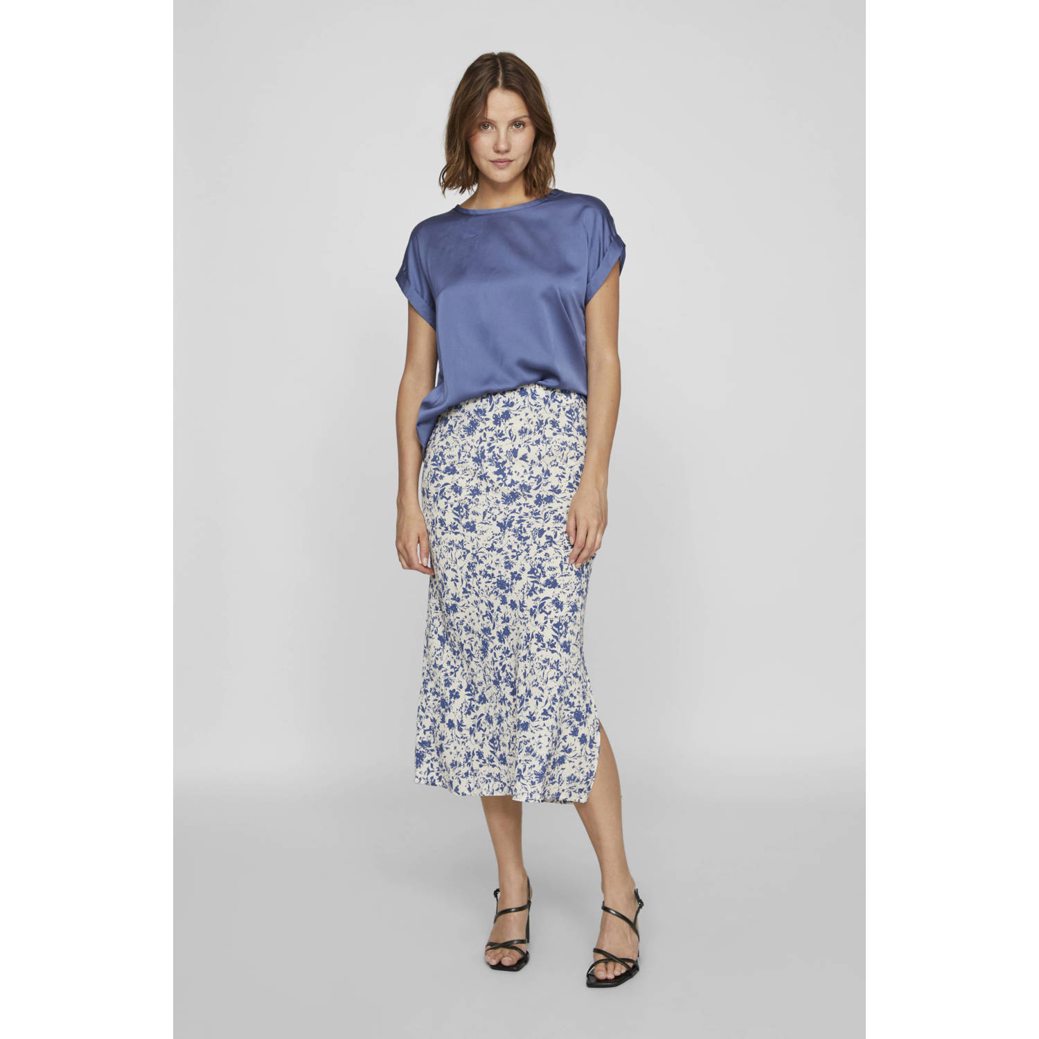 Vila Shirt met korte mouwen VIELLETTE S S SATIN TOP NOOS