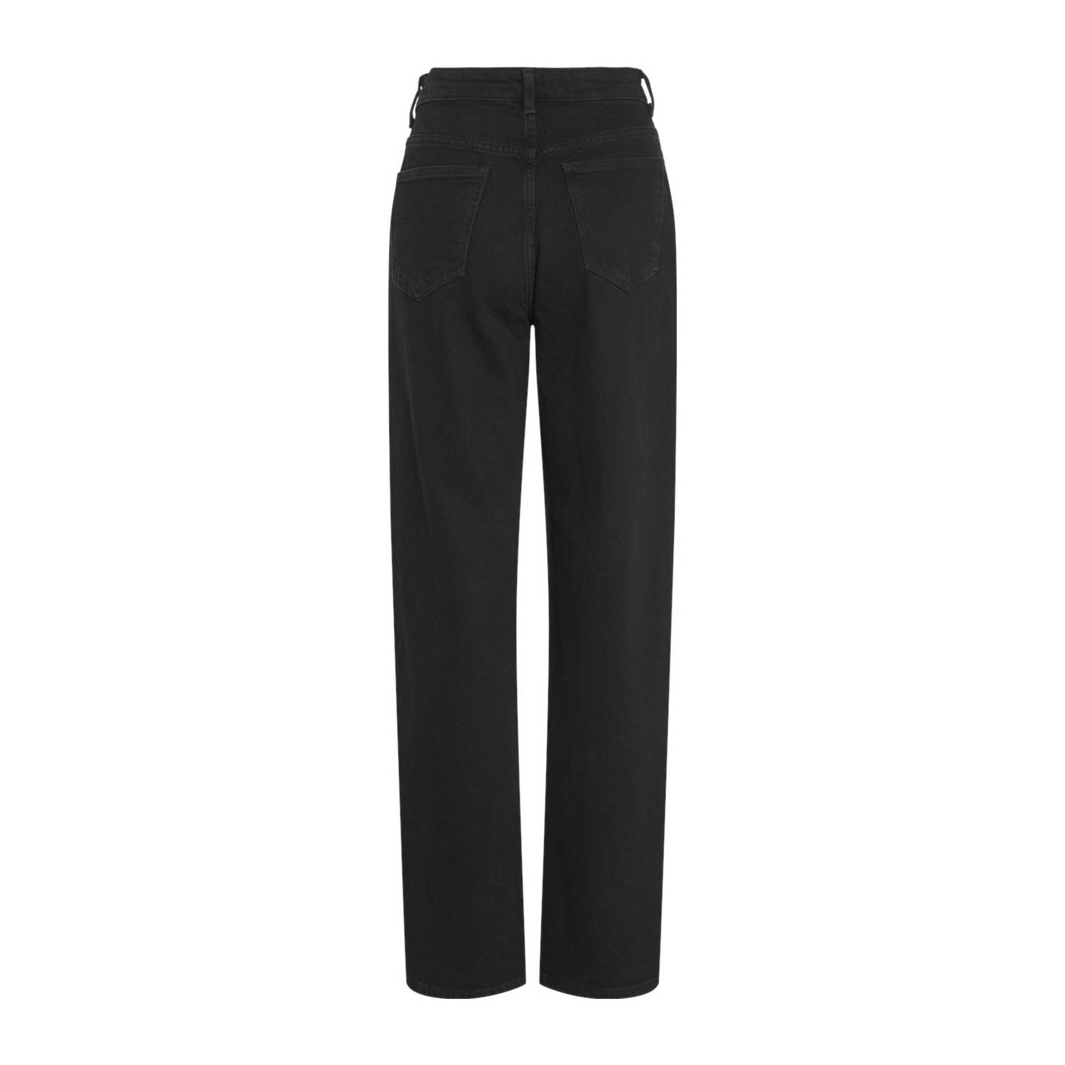 VILA high waist straight jeans VIKELLY black