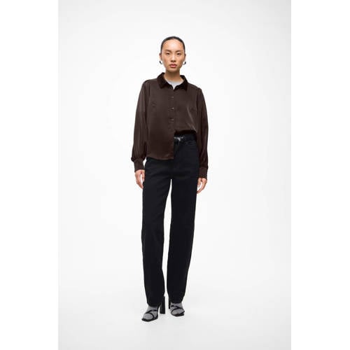 VILA high waist straight jeans VIKELLY black afbeelding