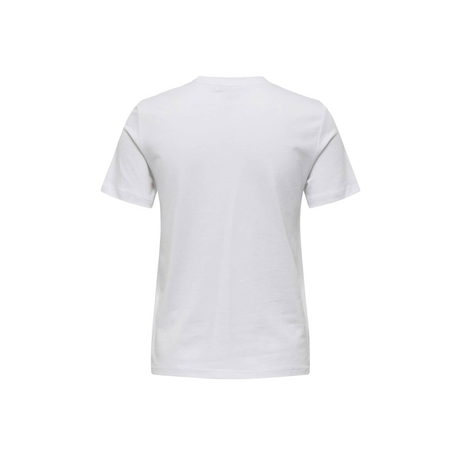 ONLY T-shirt ONLEMMA met printopdruk wit donkerblauw