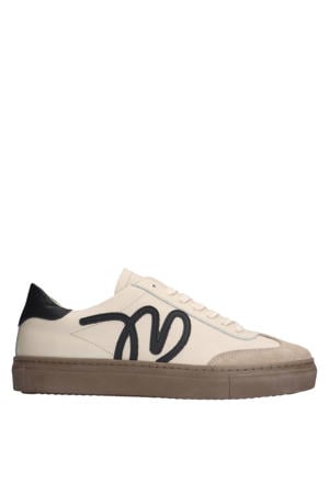 leren sneakers beige