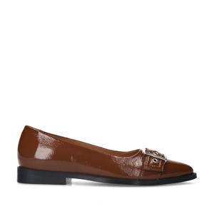 lakleren ballerina's bruin