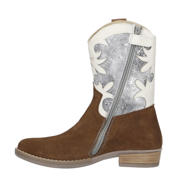 thumbnail: Hip   cowboylaarzen cognac/wit/zilver