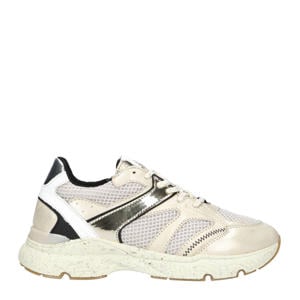 chunky leren sneakers zilver