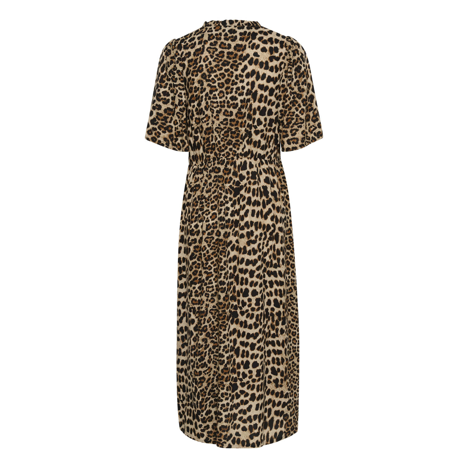 Kaffe jurk met all over print bruin
