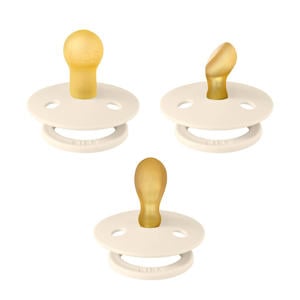 Try-it Kit fopspeen  (anatomisch , symmetrisch en rond)  - maat 1 - Ivory (3 stuks)