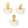 BIBS Colour Try-it Kit fopspeen  (anatomisch , symmetrisch en rond)  - maat 1 - Ivory (3 stuks)