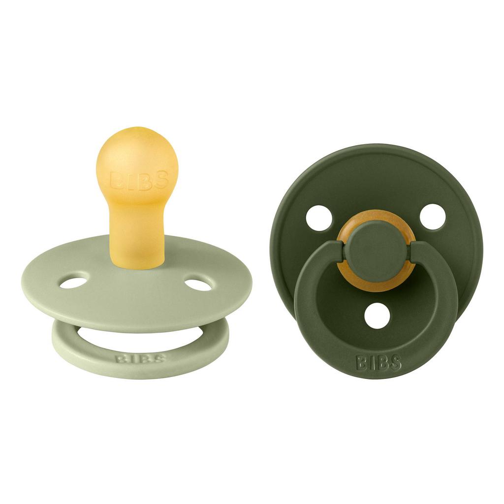 BIBS Colour fopspeen - maat 1 - Sage / Hunter Green (2 stuks)