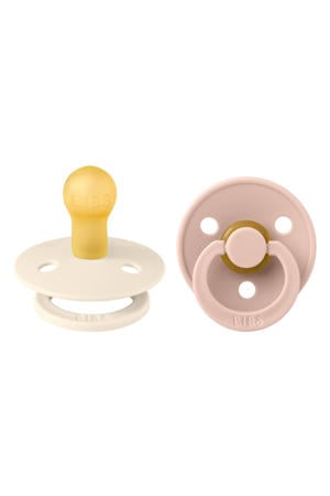 fopspeen - maat 1 - Ivory / Blush (2 stuks)