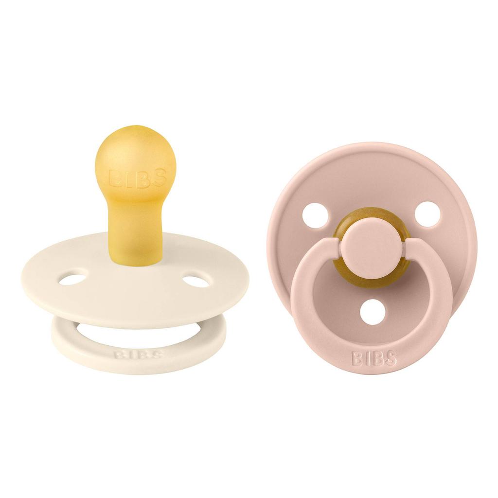 BIBS Colour fopspeen - maat 1 - Ivory / Blush (2 stuks)