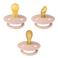 BIBS Colour Try-it Kit fopspeen  (anatomisch , symmetrisch en rond)  -  maat 1 - Blush (3 stuks)