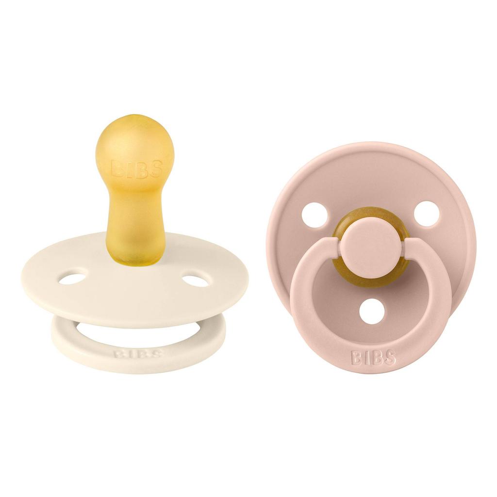 BIBS Colour fopspeen - maat 2 - Ivory / Blush (2 stuks)