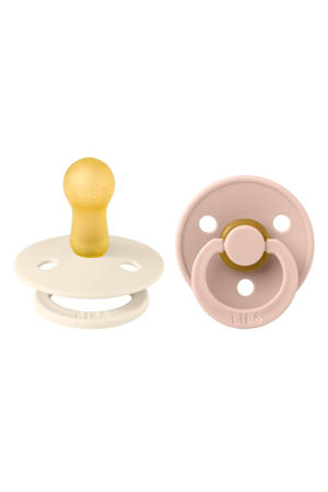 fopspeen - maat 2 - Ivory / Blush (2 stuks)