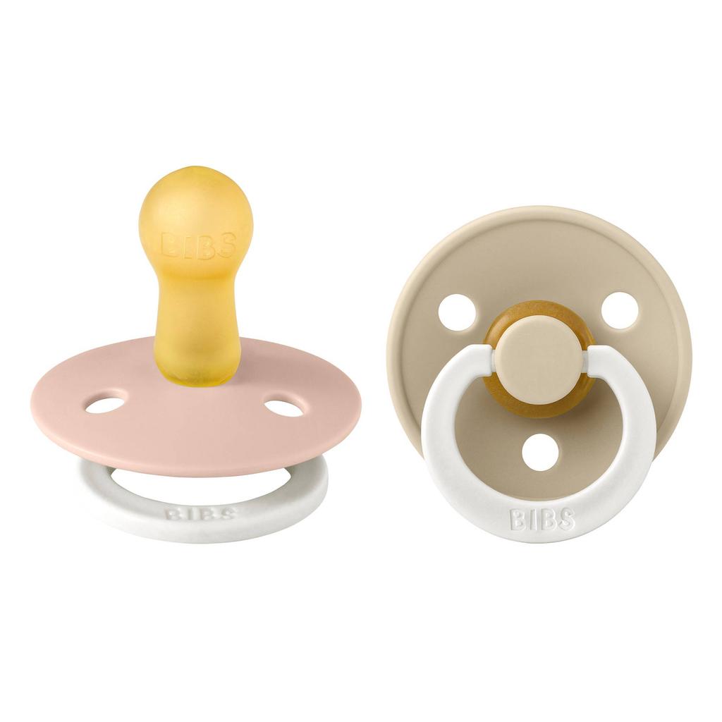 BIBS Colour Fopspeen - maat 3 - Glow in the dark Blush / Vanilla ( 2 stuks)