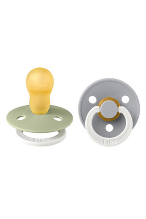 Fopspeen - maat 3 - Glow in the dark Sage / Cloud ( 2 stuks)