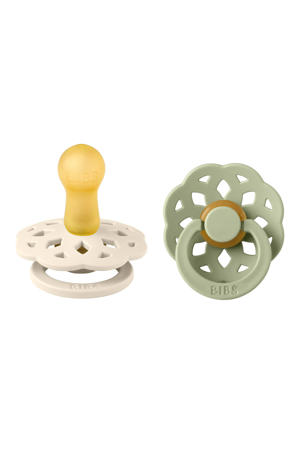 fopspeen - maat 2 - Ivory / Sage (2 stuks)