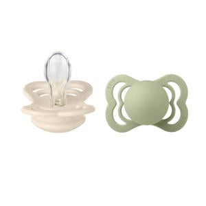 fopspeen - maat 1 - Ivory  / Sage (2 stuks)
