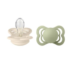 fopspeen - maat 1 - Ivory / Sage (2 stuks)