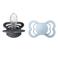 BIBS Supreme fopspeen - maat 2 - Iron / Baby Blue (2 stuks)