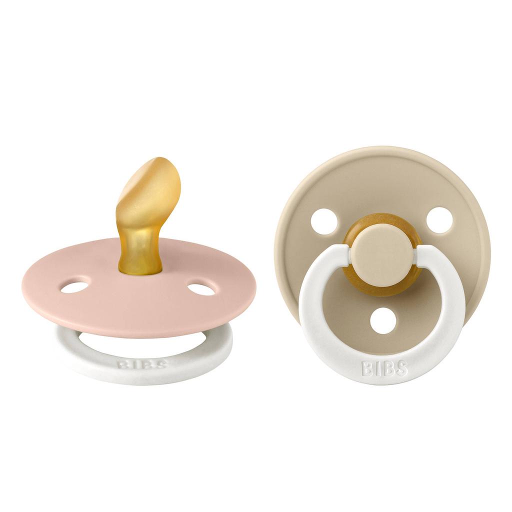 BIBS Colour fopspeen - maat 1 - Glow in the dark Blush / Vanilla (2 stuks)