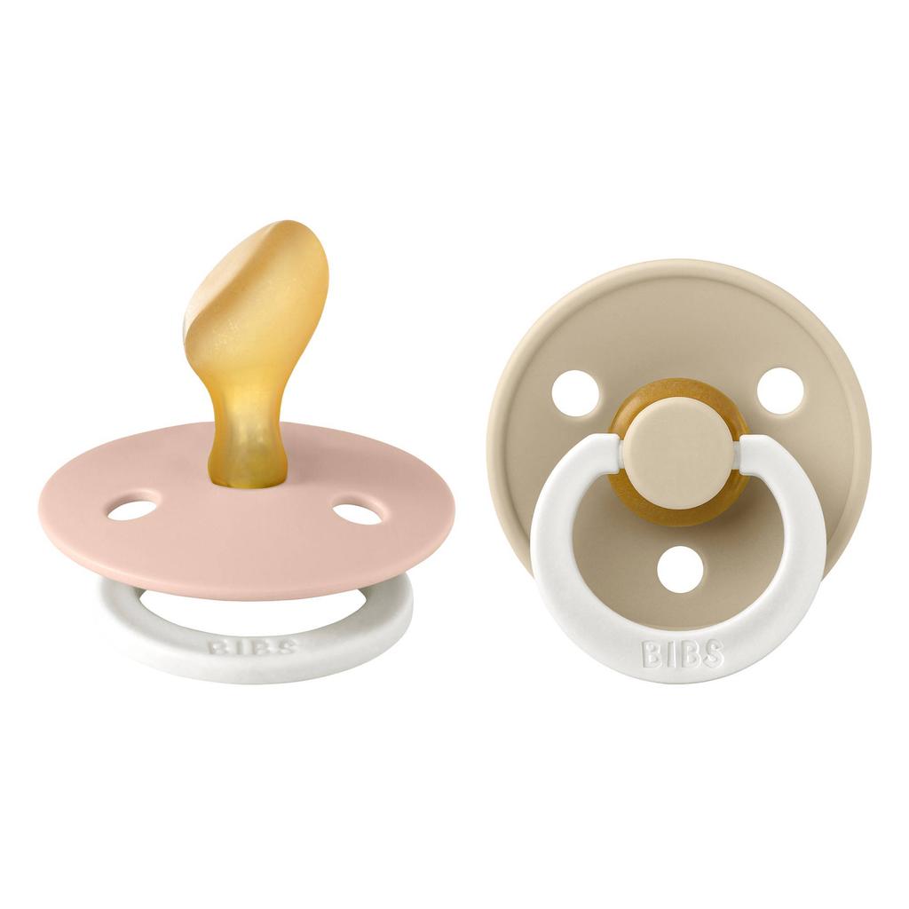 BIBS Colour fopspeen - maat 2 - Glow in the dark Blush / Vanilla (2 stuks)