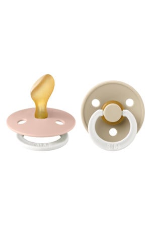 fopspeen - maat 2 - Glow in the dark Blush / Vanilla (2 stuks)