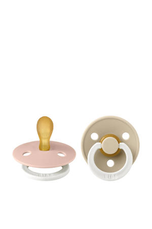 fopspeen - maat 1 - Glow in the dark Blush / Vanilla (2 stuks)