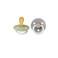 BIBS Colour fopspeen - maat 2 - Glow in the dark Sage / Cloud (2 stuks)