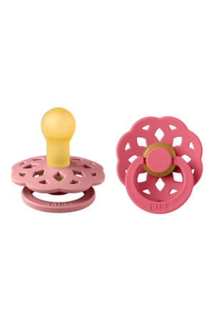 fopspeen - maat 1 - Dusty pink / Coral (2 stuks)
