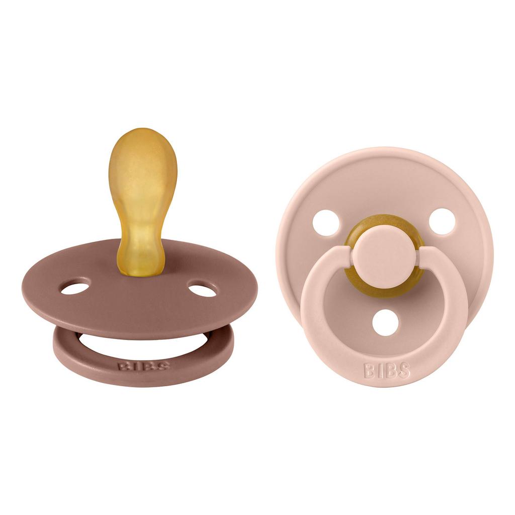 BIBS Colour fopspeen - maat 2 - Woodchuck / Blush (2 stuks)