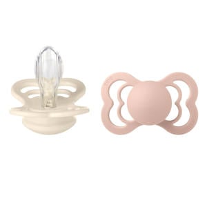 fopspeen - maat 2 - Ivory  / Blush (2 stuks)
