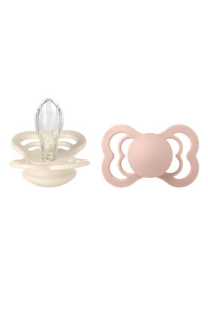fopspeen - maat 2 - Ivory  / Blush (2 stuks)