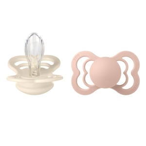 fopspeen - maat 2 - Ivory / Blush (2 stuks)