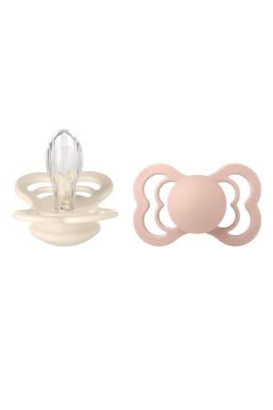 fopspeen - maat 2 - Ivory / Blush (2 stuks)