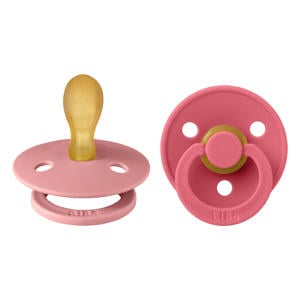 fopspeen - maat 2 - Dusty Pink / Coral (2 stuks)