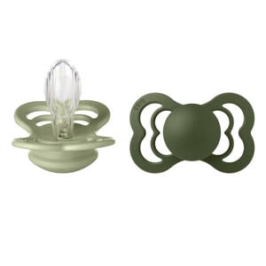 fopspeen - maat 2 - Sage / Hunter Green (2 stuks)