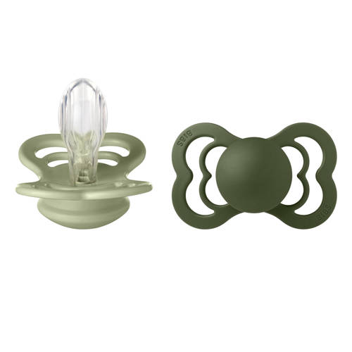 BIBS Supreme fopspeen - maat 2 - Sage / Hunter Green (2 stuks) afbeelding
