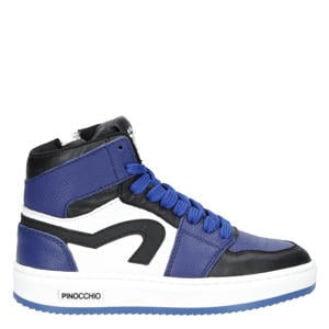 leren sneakers blauw/zwart