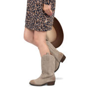 thumbnail: PS Poelman suède cowboylaarzen beige