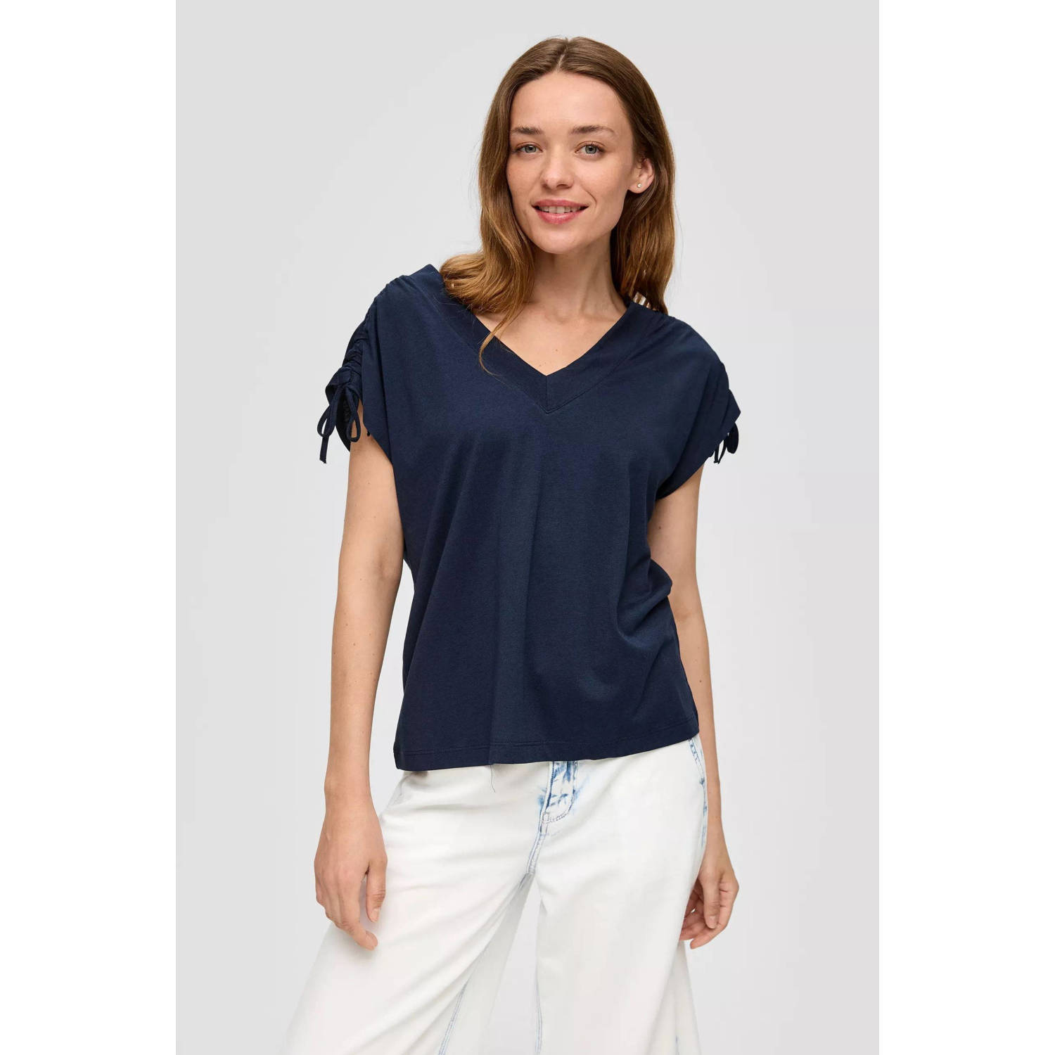 s.Oliver top ecru blauw