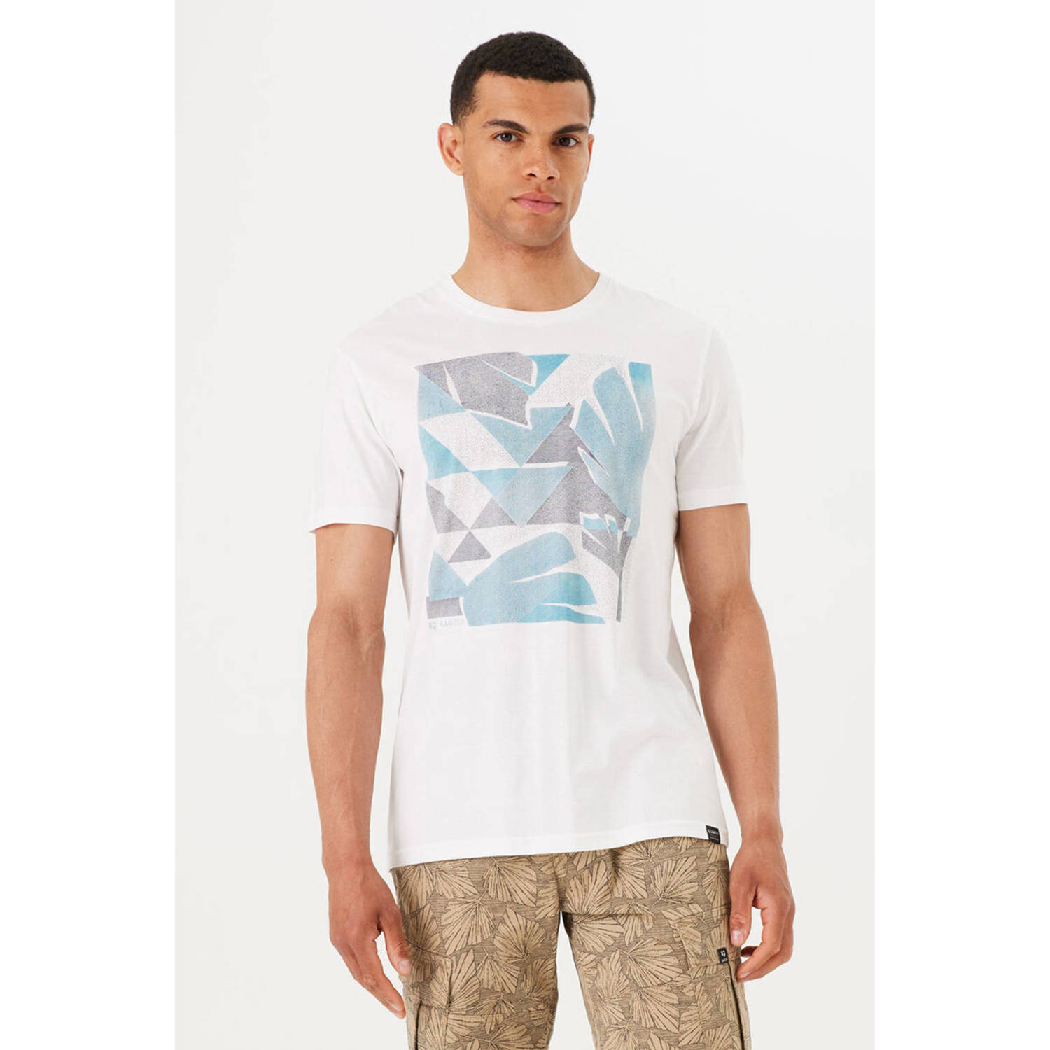 Garcia T-shirt met printopdruk wit