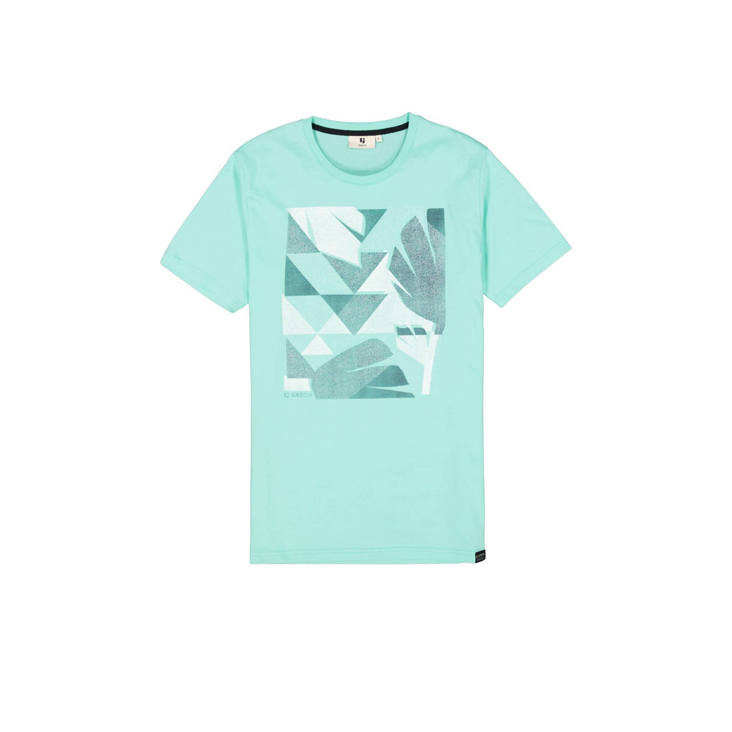 Garcia T-shirt met printopdruk lichtgroen
