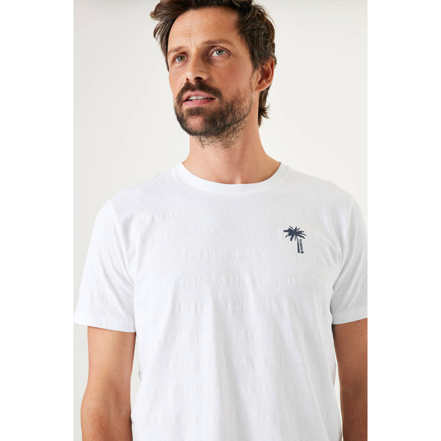 Garcia T-shirt met backprint wit
