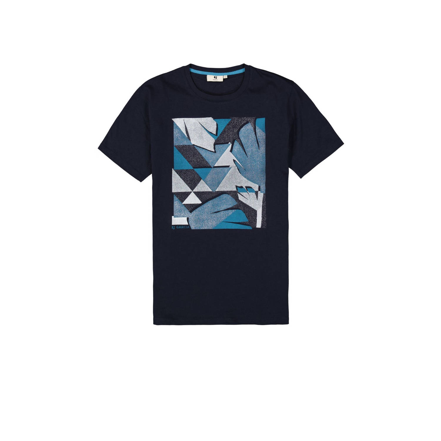 Garcia T-shirt met printopdruk donkerblauw