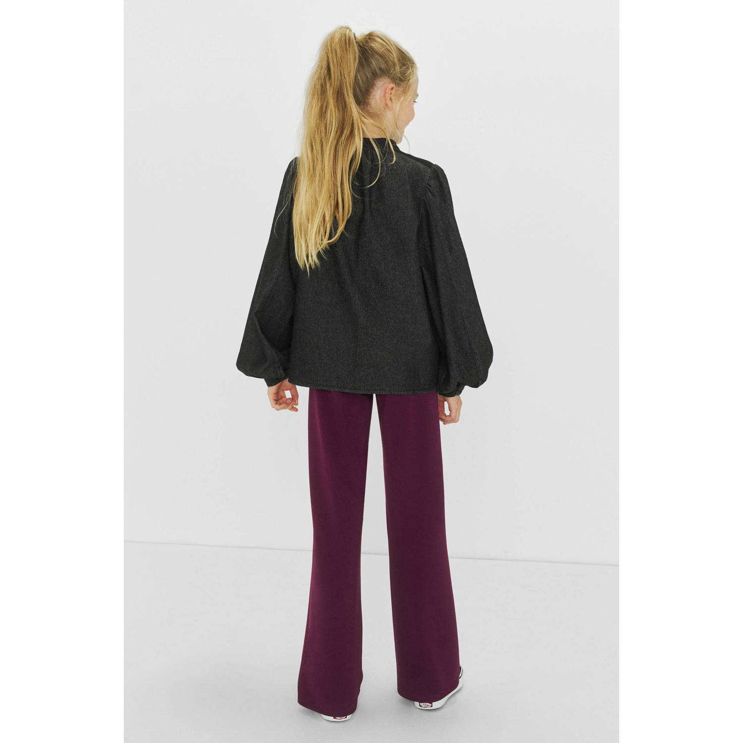 Me & My Monkey wide leg broek Ruth burgundy