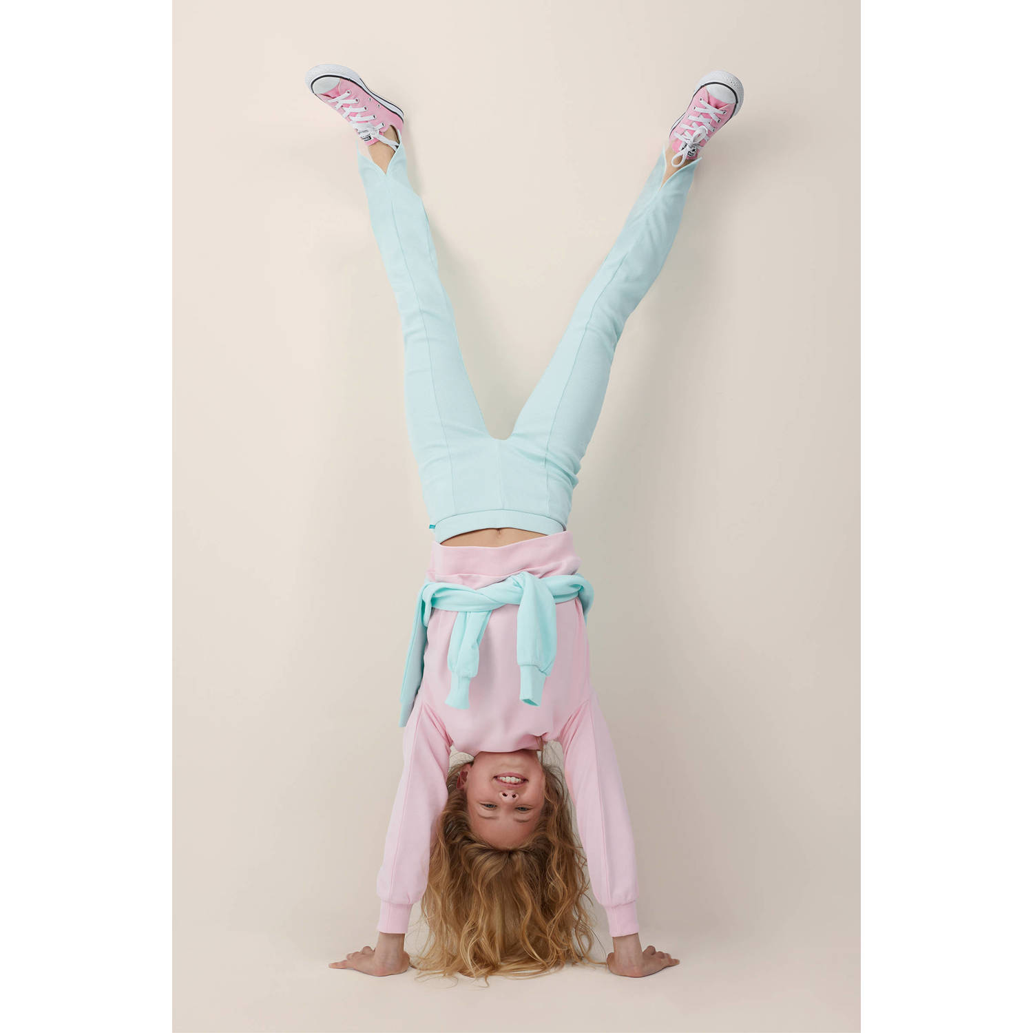 WE Fashion flared broek mintgroen