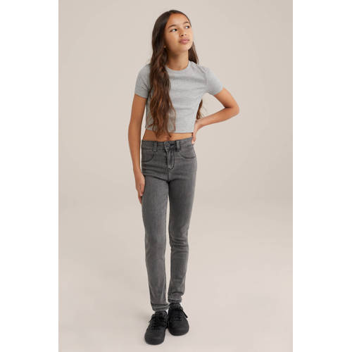 WE Fashion Blue Ridge super skinny jeans mid grey afbeelding